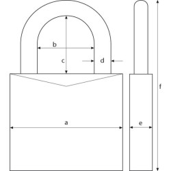 Žalvarinė spyna Typ 60 40mm Abus 6040ABUS