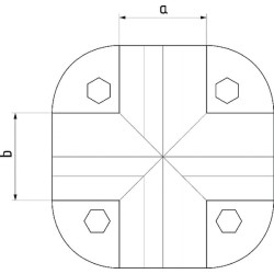Kryžminis spaustukas 1 1/2" x 1 1/2" 803030112112FA