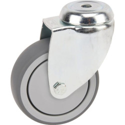 Pasukamas ratukas, guminis ratas: Ø50x19mm, viena varžto skylė, apkrova: 40kg, Tente 2470PJP050P3011