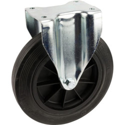 Standūs ratukai, guminiai ratukai: Ø250x50mm, plokštelės tvirtinimas: 137x115mm. Apkrova: 295kg, Tente 4688PVR250P63.