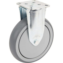 Standūs ratukai, guminiai ratukai: Ø150x32mm, plokštelės tvirtinimas: 77x67mm. Apkrova: 100kg, Tente 2478PJP150P50.