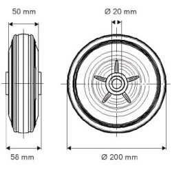 Ratas 200 mm DVR200502058