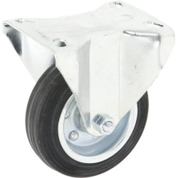 Standūs ratukai, guminiai ratukai: Ø100x30mm, plokštelės tvirtinimas: 100x85mm. Apkrova: 90kg, Ro-Carr WH5181C100.