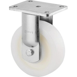 Standus ratukas, poliamidinis ratas: Ø125x50mm, plokštelės tvirtinimas: 135x110mm. Apkrova: 700kg, Tente 9688TOP125P63.