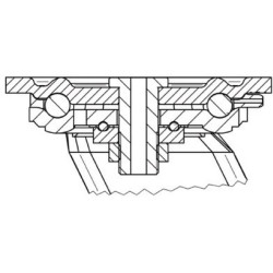 Pasukamas ratukas, poliamidinis ratas: Ø200x50mm, su stabdžiu, plokštelės tvirtinimas: 135x110mm, apkrova: 1000kg, Tente 9682TOP