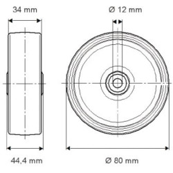 Ratas 80 mm UOR080341244