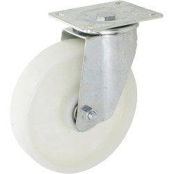 Pasukamas ratukas, poliamidinis ratas: Ø200x50mm, plokštelės tvirtinimas: 135x110mm. Apkrova: 300kg, Ro-Carr WH50NK200.