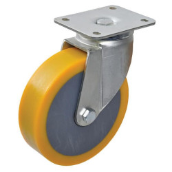 Pasukamas ratukas, poliuretano ratas: Ø80x30mm, plokštelės tvirtinimas: 85x105mm. Apkrova: 160kg, Ro-Carr WH70084980.