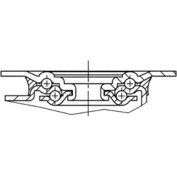 Pasukamas ratukas, poliuretano ratas: Ø125x32mm, su stabdžiu, nerūdijančio plieno plokštės tvirtinimas: 105x85mm. Apkrova: 200kg