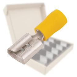 Stalčių asortimento užspaudžiami gnybtai, geltoni, 1/2, KWS00705