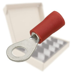 Stalčių asortimento užspaudžiami gnybtai, raudoni 2/2, KWS00702