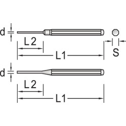 Smeigtukų pramuštuvas ilgas 8 mm HG119L8
