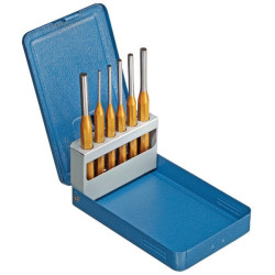 Smeigtukų pramuštuvų rinkinys, 6 dalys, metaliniame dėkle HG116D