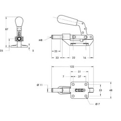 Spaustukas Destaco DE603M