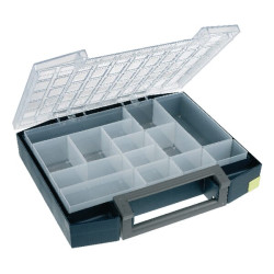 Asortimento dėžė 421x361x78 mm, 15 l talpos, mėlynas polipropilenas, 14 skyrių, Boxxser 80 5x10, Raaco 134910