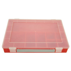 Asortimento dėžė 335x225x55mm, raudona polipropileno, 8 skyriai, Hünersdorff WE6047