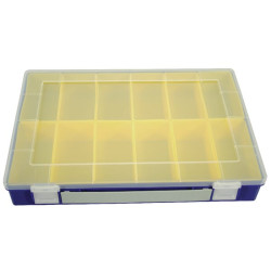 Asortimento dėžė 335x225x55mm, mėlynas polipropilenas, 12 skyrių, Hünersdorff WE6007