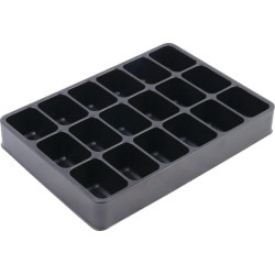 Įdėklas su 18 skyrelių, plastikinis 1935200018