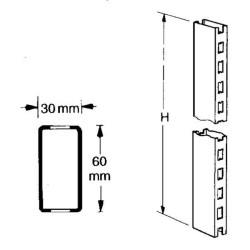 Pilkos spalvos vertikalios lentynos 140 cm 57116141K