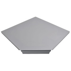Lentyna, 90° balta/aliuminio 37 cm 57141737X