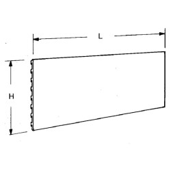Balta/aliuminio konsolinė panelė 10x66,5 cm 57131061X