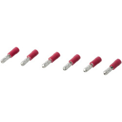 Kulkinė jungtis, raudona, kištukas, Ø 4 mm - 0,5-1,0 mm² (6) KRLA9090P06B