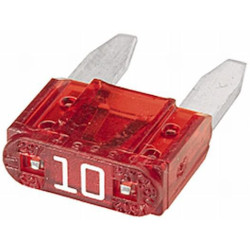 Saugiklis Mini peiliukas 10A Ilgis 19mm raudonas Pakuotėje 5vnt. Hella 8JS728596821