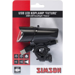 Priekinis žibintas LED, ličio jonų, Simson 022003SIM