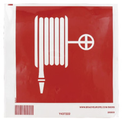 Lipdukas gaisrinei įrangai - gaisrinė žarna 200x200mm Brady WB250505L