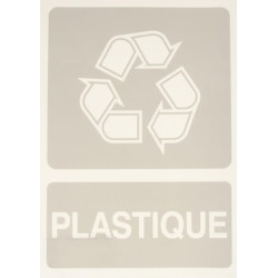 Lipdukas su papildoma informacija apie plastiko perdirbimą: Plastique 210x297mm Brady WB251294FR