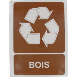 Lipdukas su papildoma informacija apie medienos perdirbimą: Bois 210x297mm Brady WB251296FR