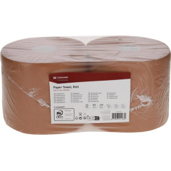 Popierinis rankšluostis, rudas ritinėlis, 23 cm x 250 m, 2 sluoksnių, išorinis Ø270 mm, 2 ritinėliai CP23102KR