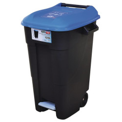 Polipropileno konteineris, juodas/mėlynas, 120 l, 600 x 568 x 886 mm, Tayg 423024TAY