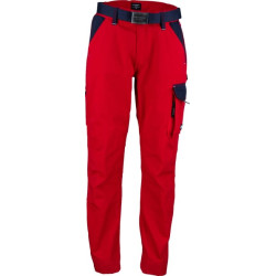 Darbo kelnės, unisex, 4XL, W47-51", raudonos/mėlynos, Kramp Original KW102030080128
