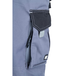 Darbo kelnės, unisex, 5XL, W48-52", pilkos/juodos, Kramp Original KW102030090134