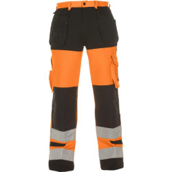 Kelnės 26-30", gero matomumo, oranžinės/juodos, „Trendy High Visible Line Hydrowear“ 044474OB46