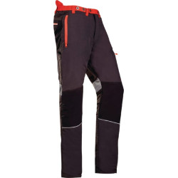 Grandininio pjūklo kelnės 41-45", pilkos/raudonos, SIP 1SPV59392XL
