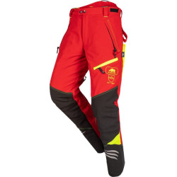 Grandininio pjūklo kelnės, XL, raudonos/geltonos, Ninja 1SPO907RXL