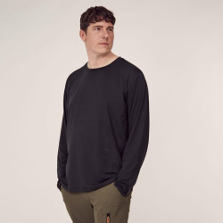 Ilgomis rankovėmis vyriškas marškinėliai, juodi, 3XL KW507002201062