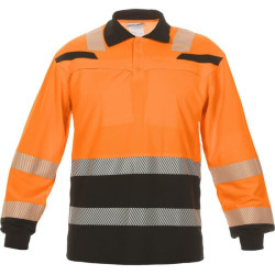 Polo marškinėliai, 4XL/50 dydis, ilgomis rankovėmis, oranžiniai/juodi, „Hydrowear“ 040460OB4XL