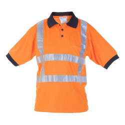 Polo marškinėliai, 3XL/48 dydis, trumpomis rankovėmis, oranžiniai, „Hydrowear“ 040400FO3XL