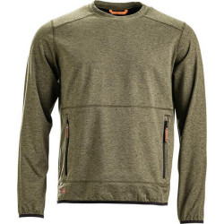 Vyriški flisiniai marškinėliai su O formos iškirpte, alyvuogių spalvos, 4XL KW506101802066
