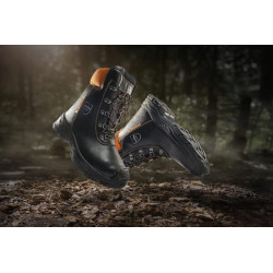 Grandininių pjūklų batai, 48 dydis / JK 13, juodi / oranžiniai, „Eco Hunter basic“, „Lupriflex 361648“