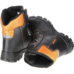 Grandininių pjūklų batai, 46 dydis / JK 11, juodi / oranžiniai, „Eco Hunter basic“, „Lupriflex 361646“