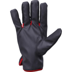 Darbinės pirštinės juodos-raudonos, poliuretano/elastano, 7/S dydis, „Protect by Kramp“ KG0600507