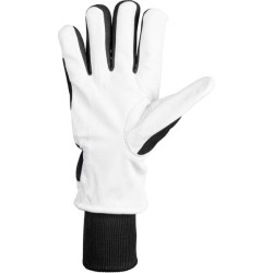 Darbinės pirštinės, juodos-baltos, odinės/elastaninės, 9/L dydis, „Protect by Kramp“ KG0600409