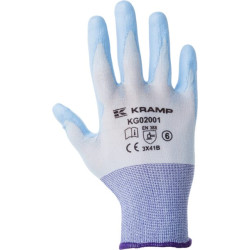 Darbinės pirštinės, mėlynos, polikoro, 26 cm ilgio, 10/XL dydžio, „Protect by Kramp“ KG0200110