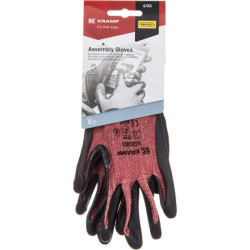 Darbinės pirštinės, raudonos, polikoro, 25,5 cm ilgio, 10/XL dydis, „Protect by Kramp“ KG0200310