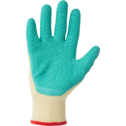 Darbinės pirštinės, geltonos, dengtos lateksu, 25 cm ilgio, 9/L dydžio, „Protect by Kramp“ KG0700209