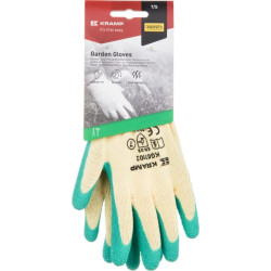 Darbinės pirštinės, geltonos, dengtos lateksu, 25 cm ilgio, 9/L dydžio, „Protect by Kramp“ KG0700209